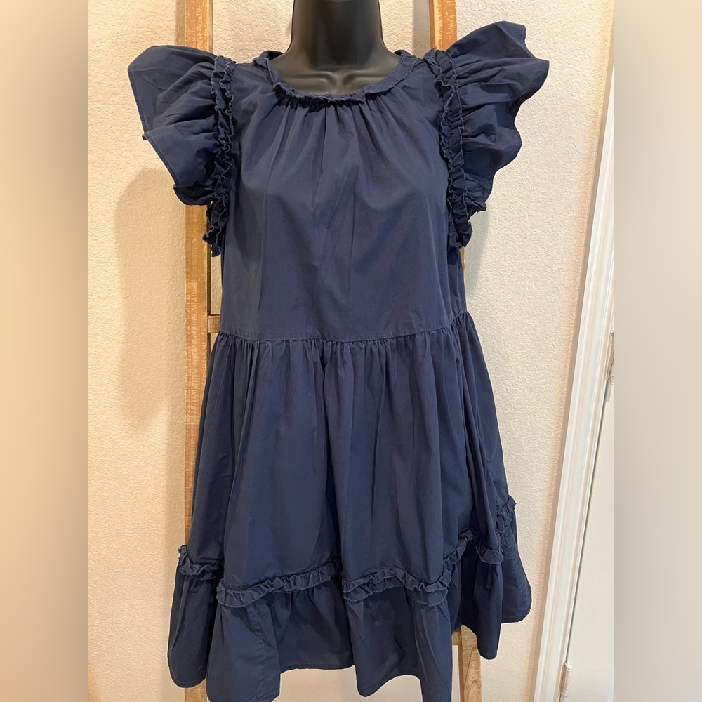 House of Harlow 1960 Blue Puff Sleeve Sundress